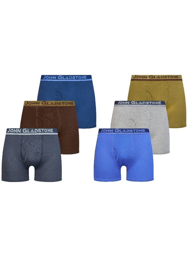 جون جلادستون بوكسرات رجالية من جون غلادستون، مطاط خارجي، ألوان متنوعة، عبوة من 6 قطع - Image 1